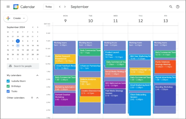 Google Calendar: organización visual y sincronizada